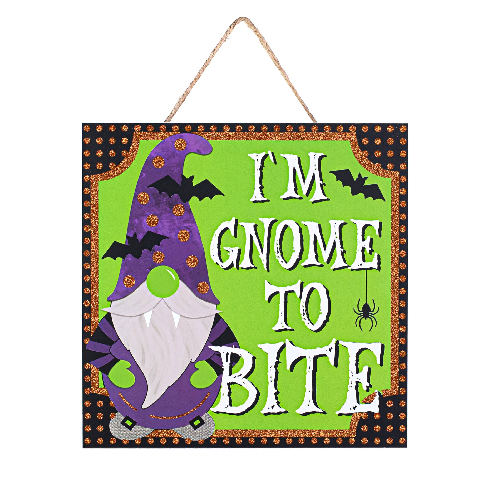 10" Square Wooden Sign: I'm Gnome To Bite