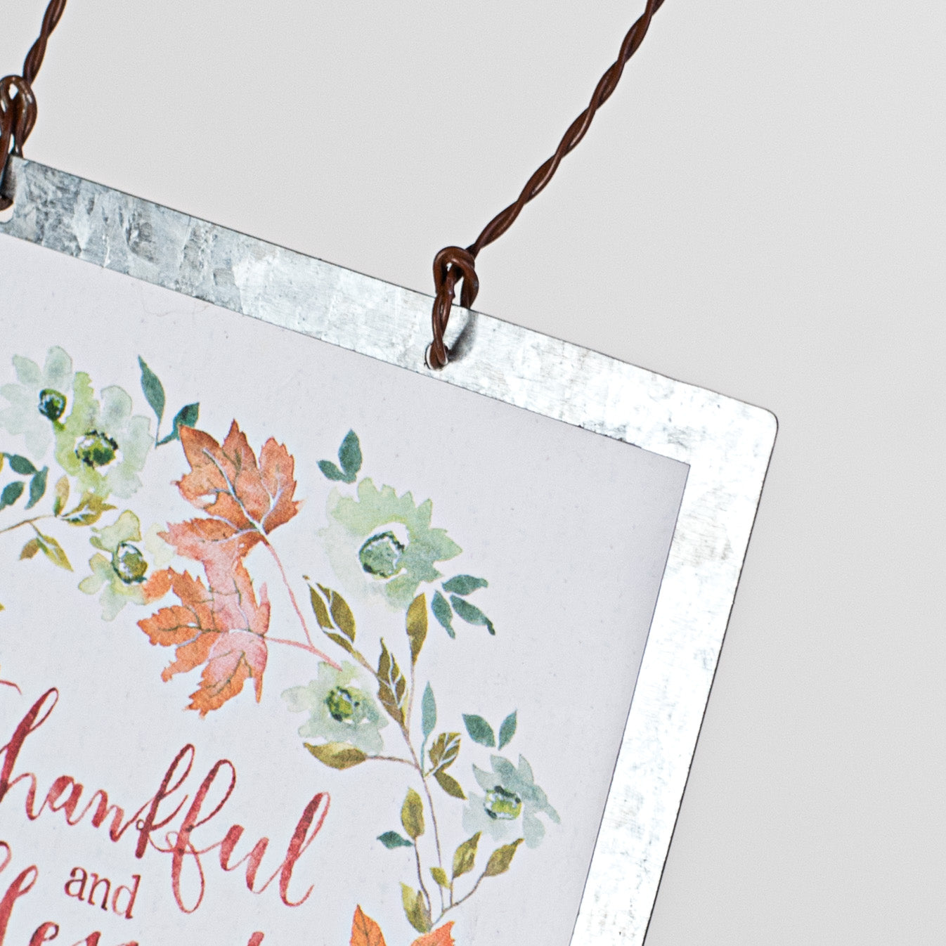 4" Thankful & Blessed Ornament