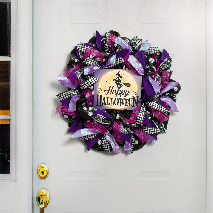 9" Waterproof Sign: Happy Halloween Moon