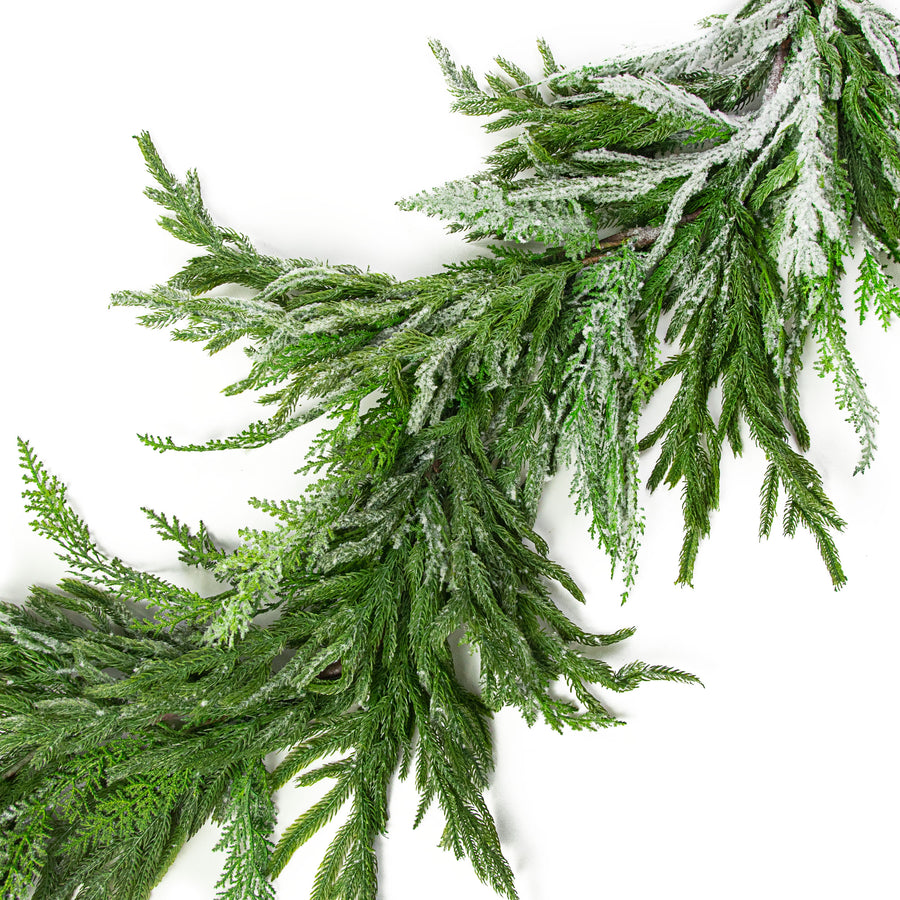 58" Snow Pine Garland