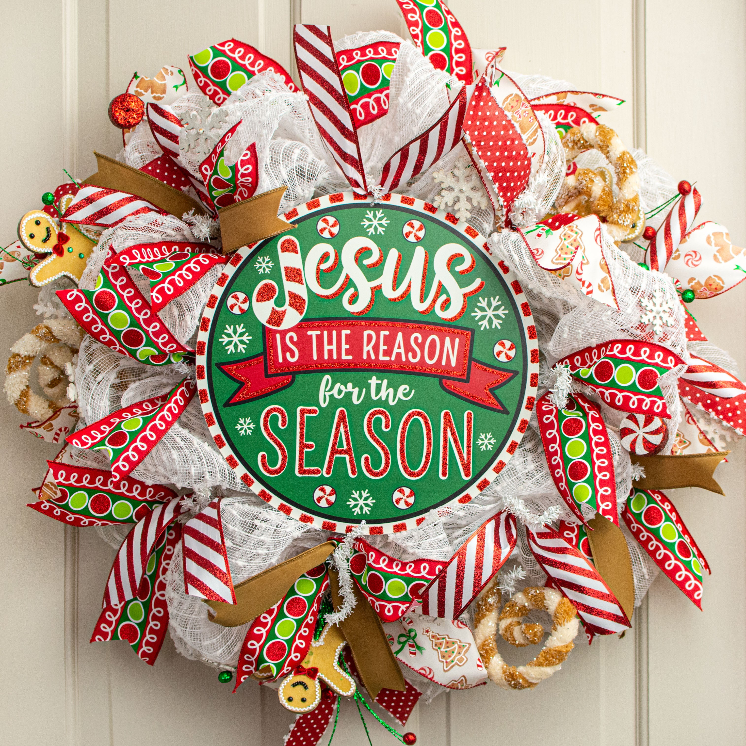 12" Metal Sign: Glittered Jesus is the Reason