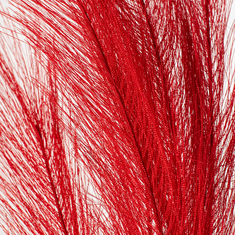 32" Fabric Pampas Grass Spray: Red