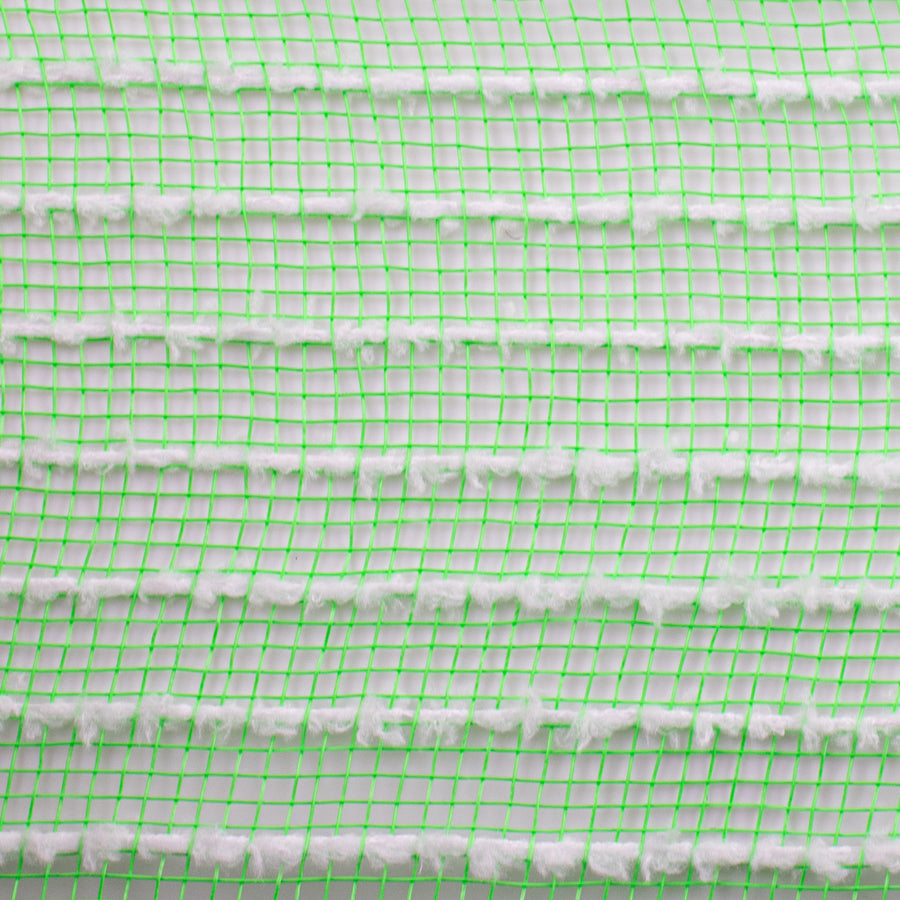 10" Snowdrift Deco Mesh: Lime & White