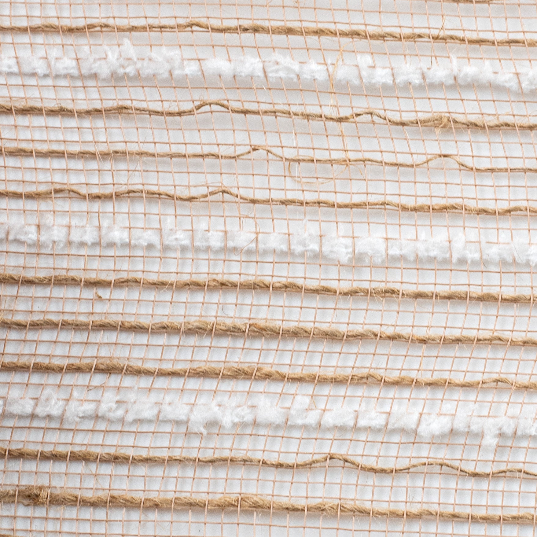 10" Snowdrift Deco Mesh: Natural Jute & White (10 Yards)