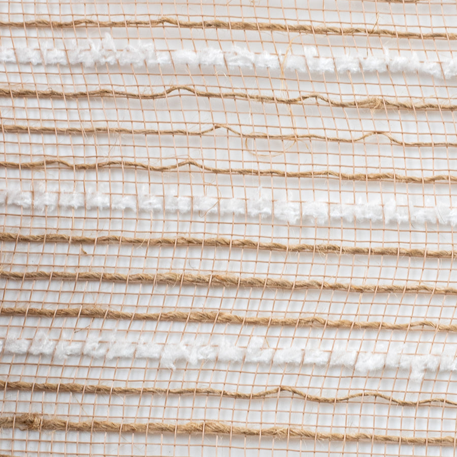 10" Snowdrift Deco Mesh: Natural Jute & White (10 Yards)
