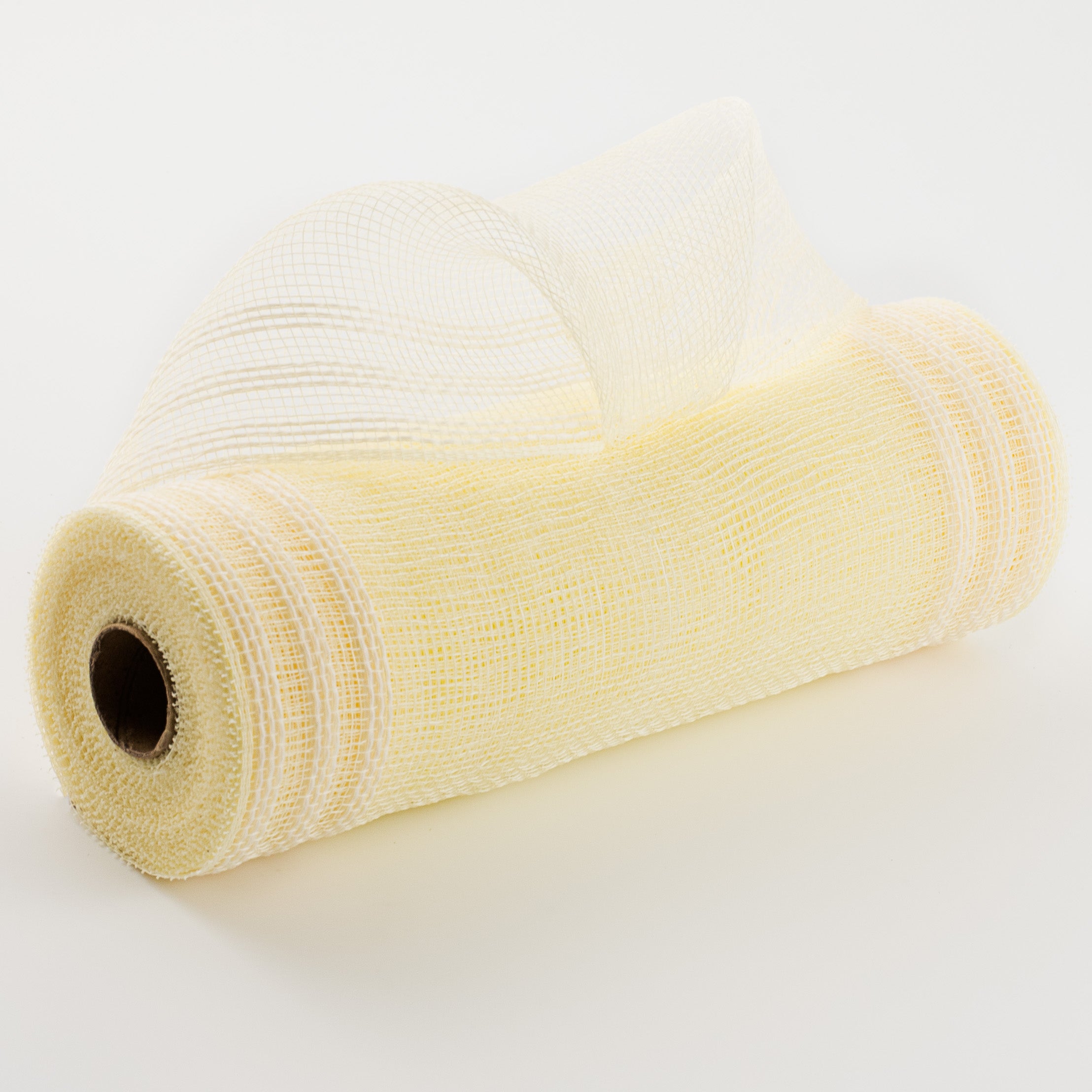 10" Border Stripe Mesh: Cream