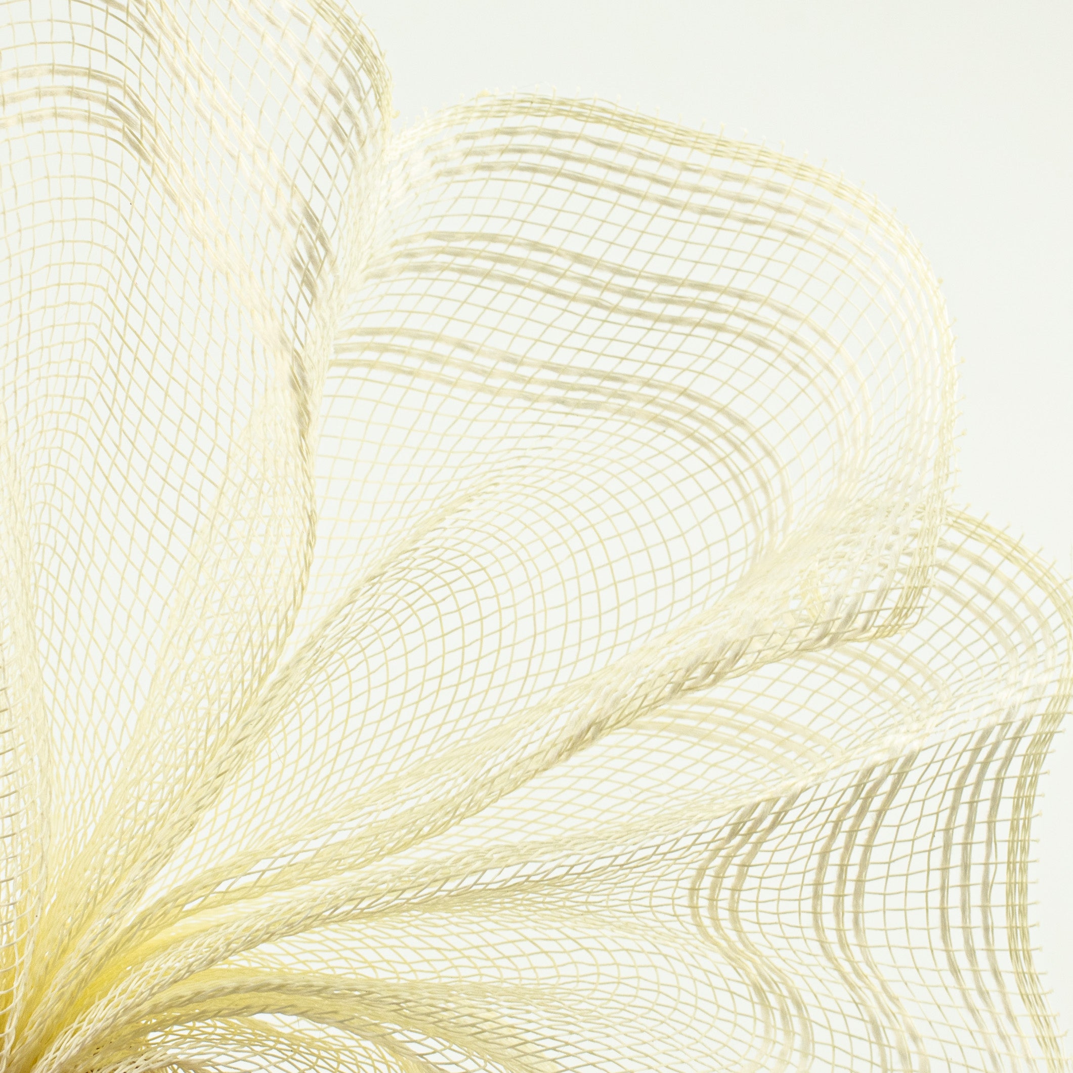 10" Border Stripe Mesh: Cream