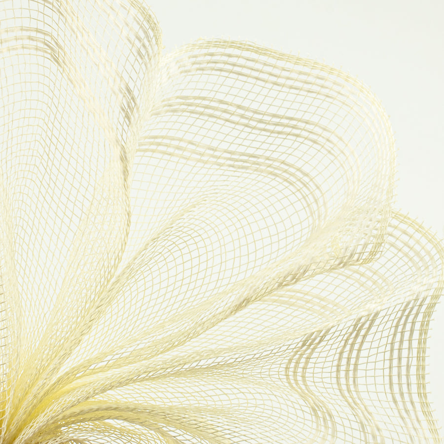10" Border Stripe Mesh: Cream