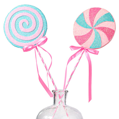 17" Lollipop Picks: Pink & Blue (2)