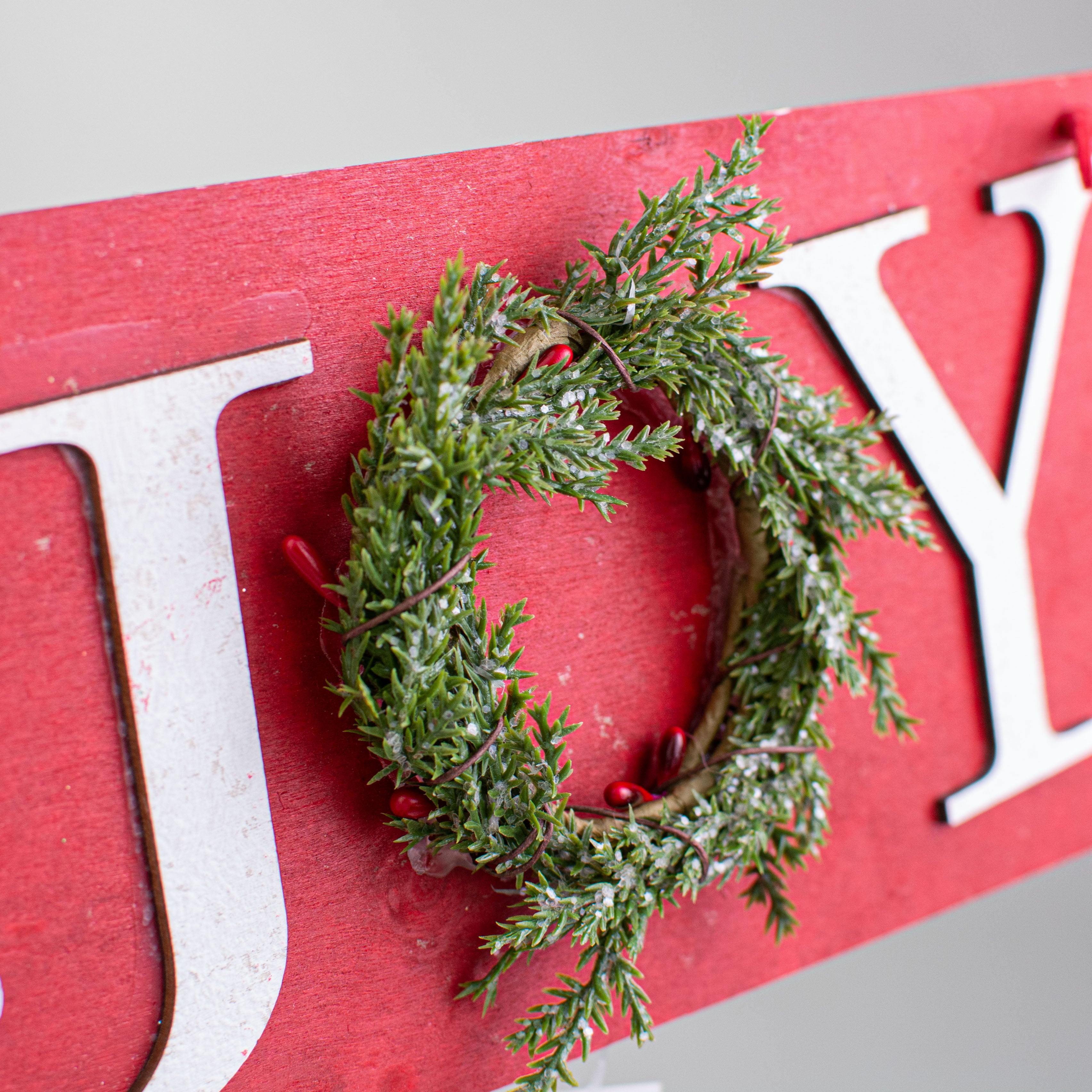 10" Joy Holly Wreath Ornament