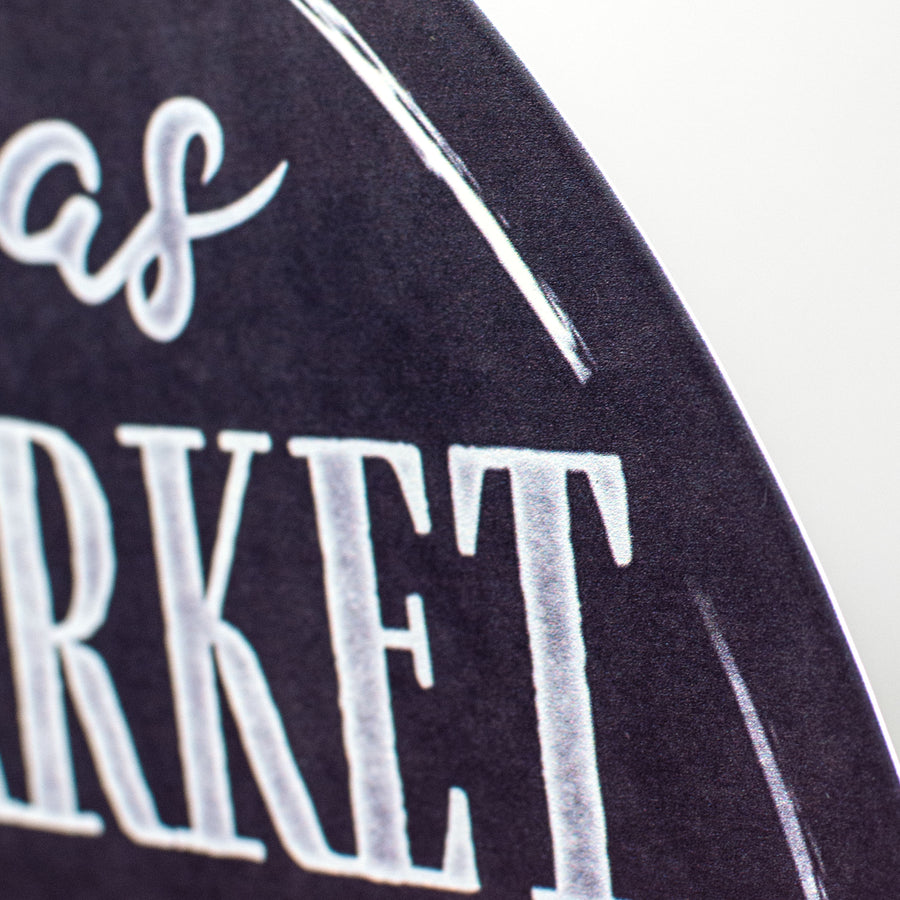 12" Metal Sign: Christmas Flower Market