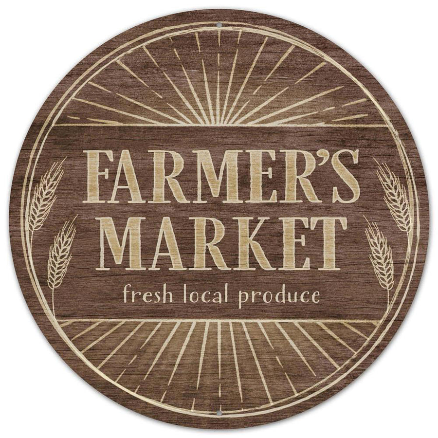 12" Metal Sign: Farmer's Market
