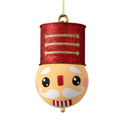 8.5" Nutcracker Ornament: Red & Gold