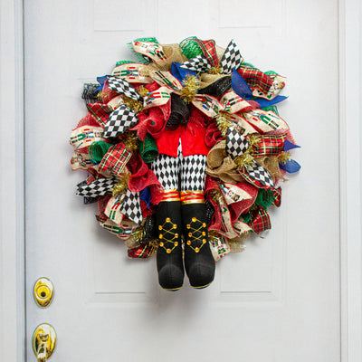 18" Plush Nutcracker Legs: Harlequin