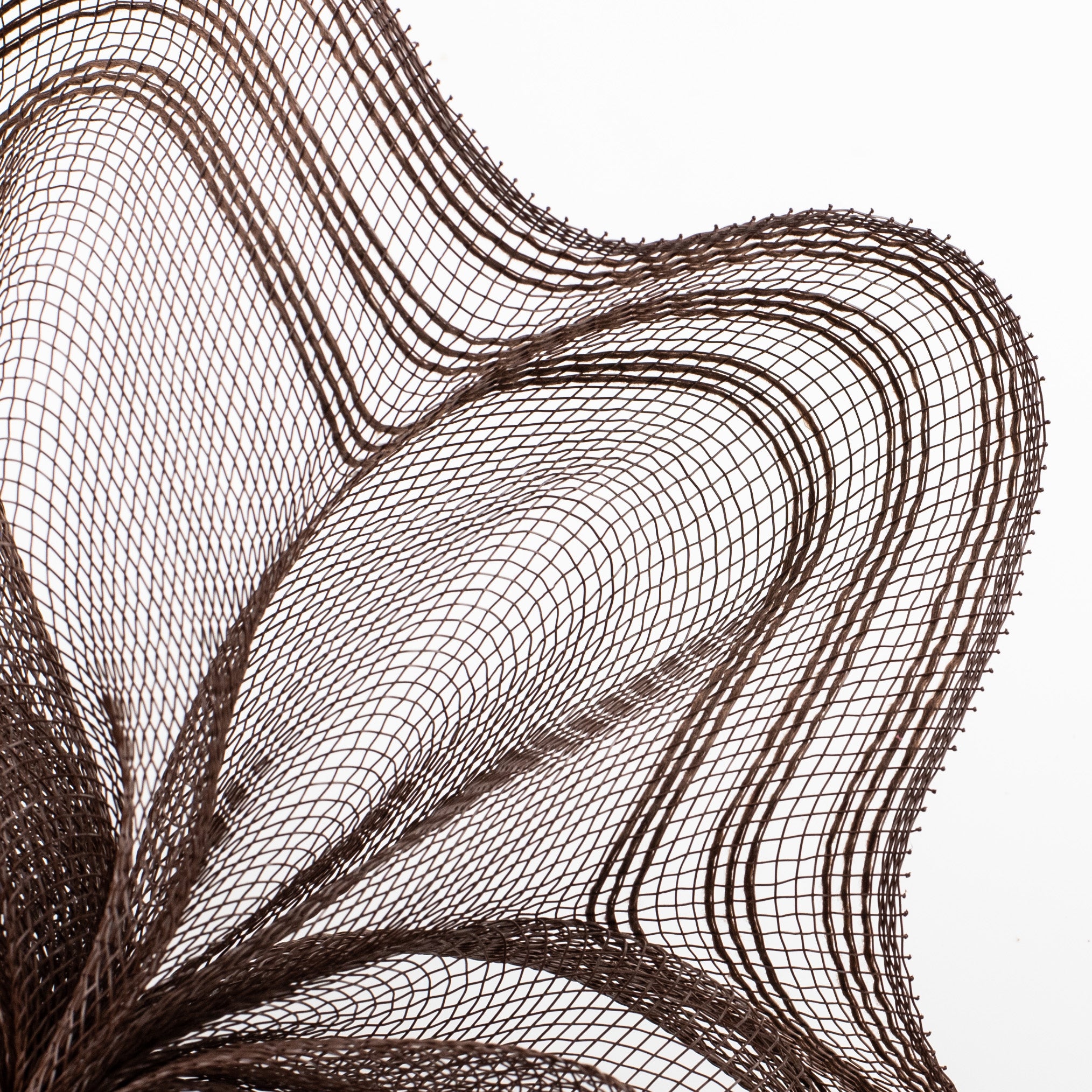10" Border Stripe Mesh: Chocolate Brown