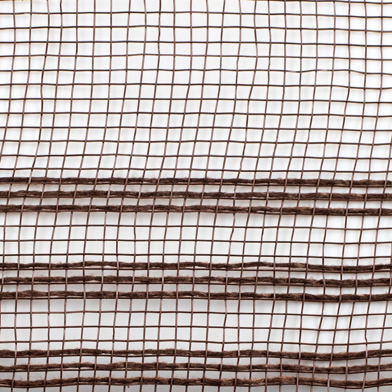10" Border Stripe Mesh: Chocolate Brown