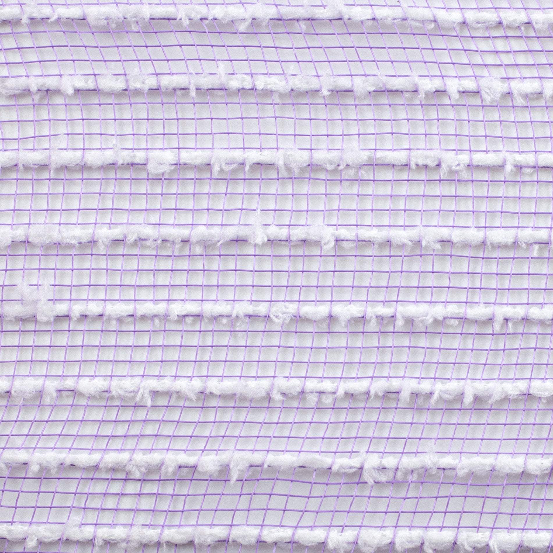 10" Snowdrift Deco Mesh: Lavender & White