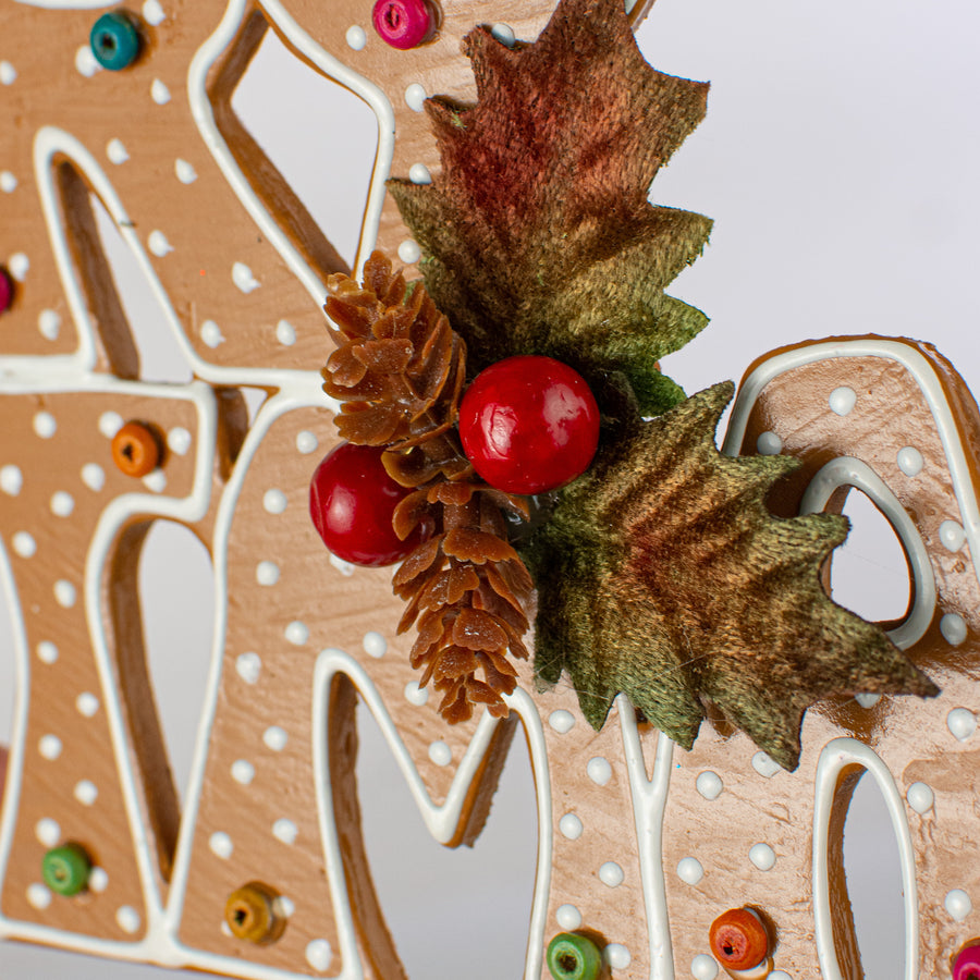 19" Gingerbread Merry Christmas Banner