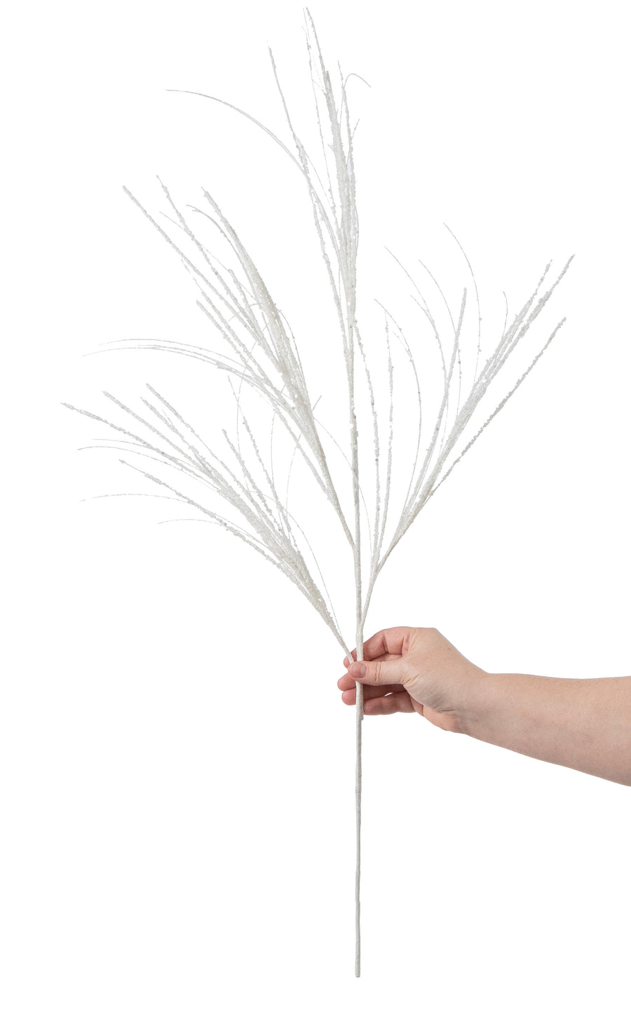 35" Glitter Fishline Spray: White