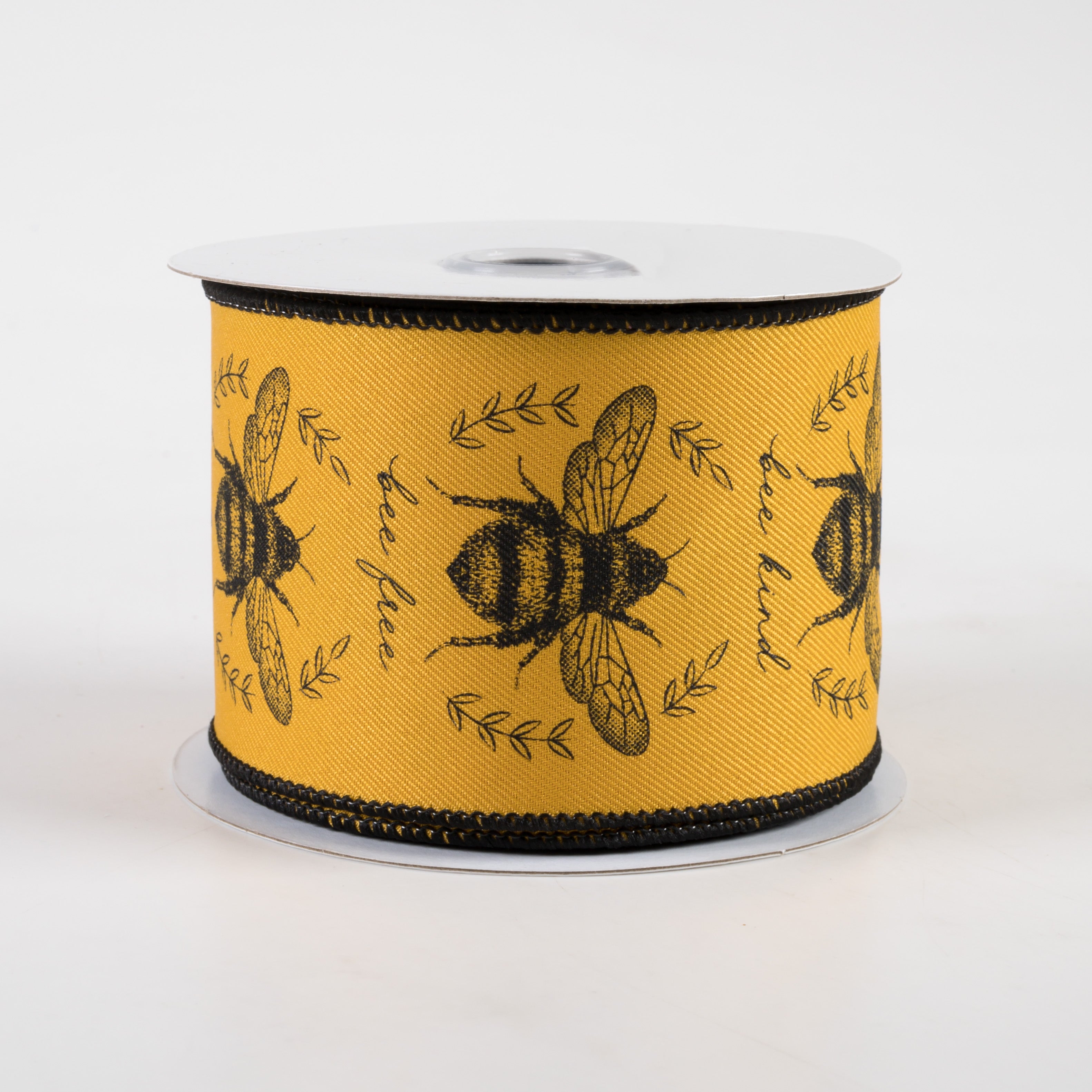 2.5" Classic Honey Bees Ribbon: Dark Yellow (10 Yards)
