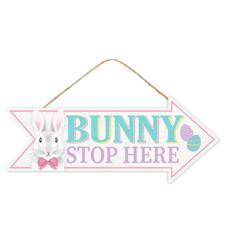 16" Bunny Stop Here Arrow Sign