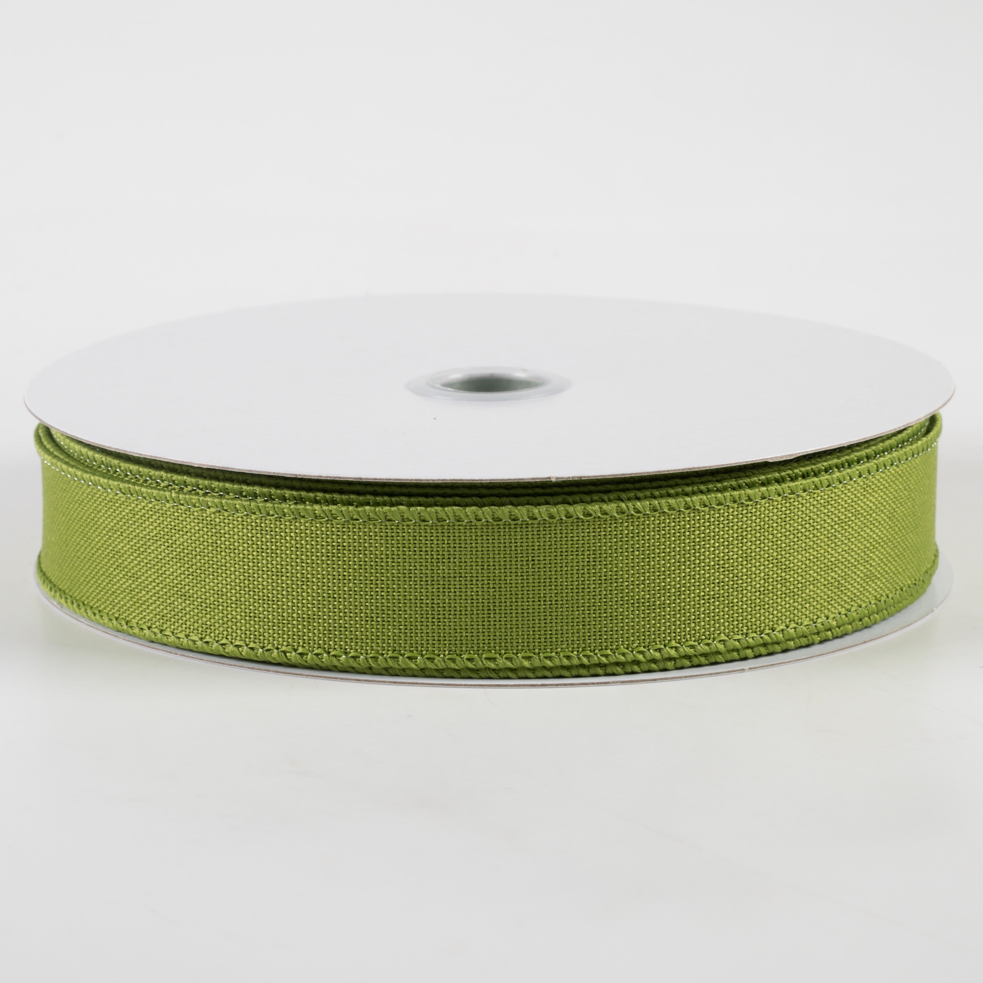 7/8" Value Faux Burlap Ribbon: Fern Green (25 Yards)
