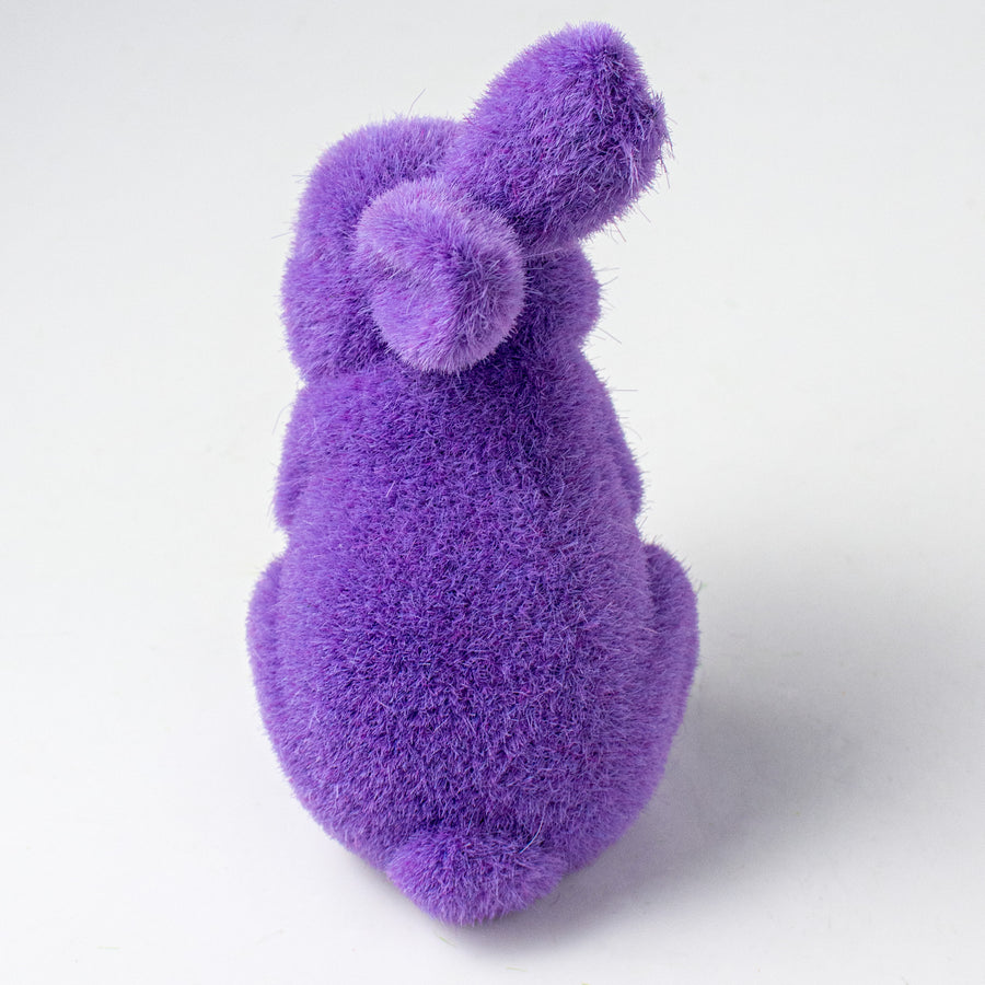 6" Flocked Standing Rabbit: Lavender