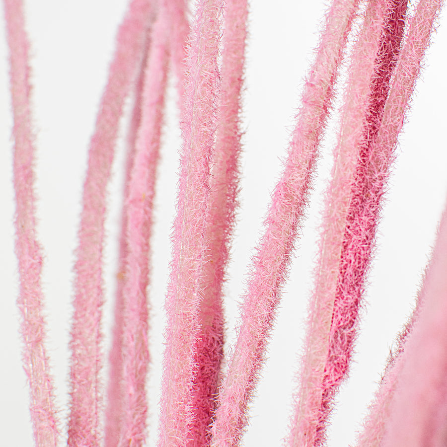 27" Flocked Grass Bush: Pink
