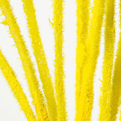 27" Flocked Grass Bush: Yellow