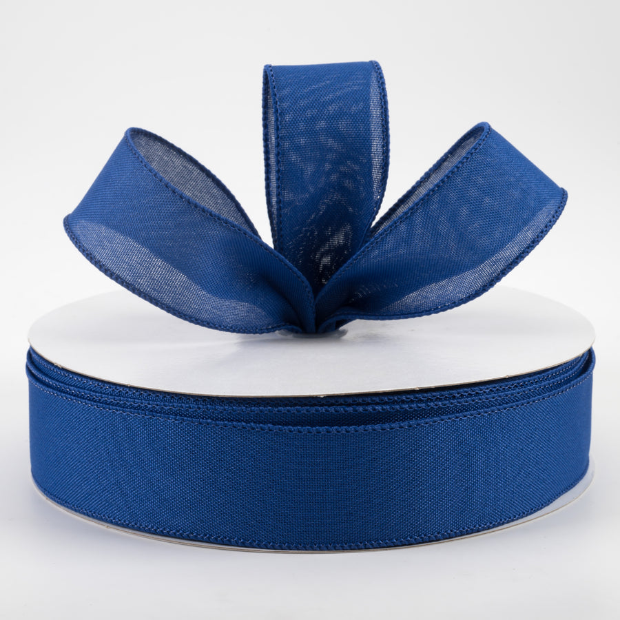 1.5" Value Faux Burlap Ribbon: Royal Blue (50 Yards)