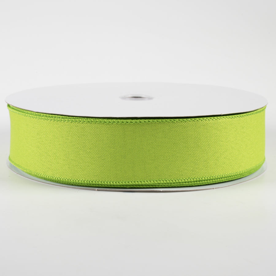 1.5" Value Faux Burlap Ribbon: Fresh Green (50 Yards)