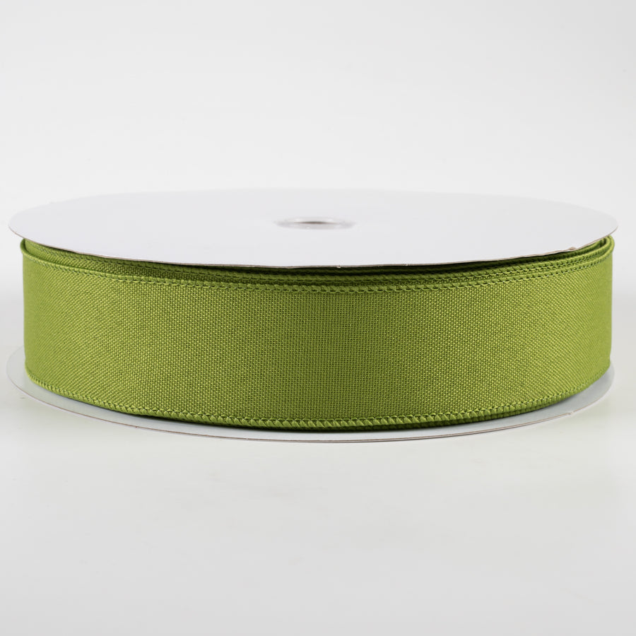 1.5" Value Faux Burlap Ribbon: Fern Green (50 Yards)