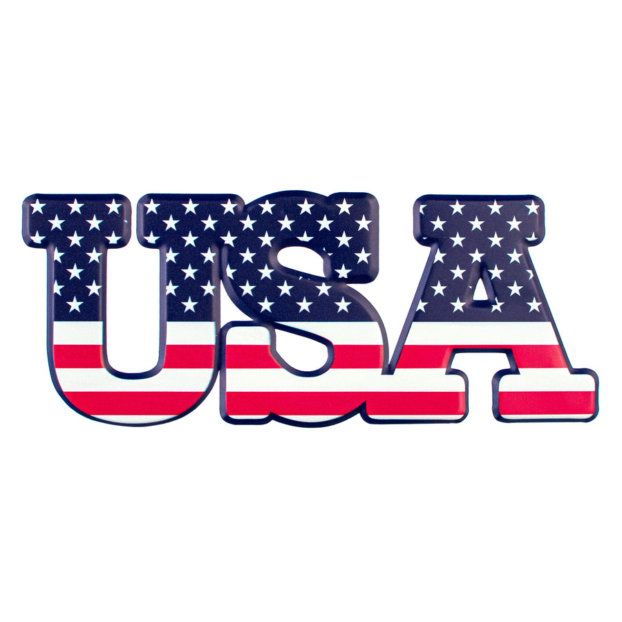14" USA Flag Stars Embossed Metal Hanger