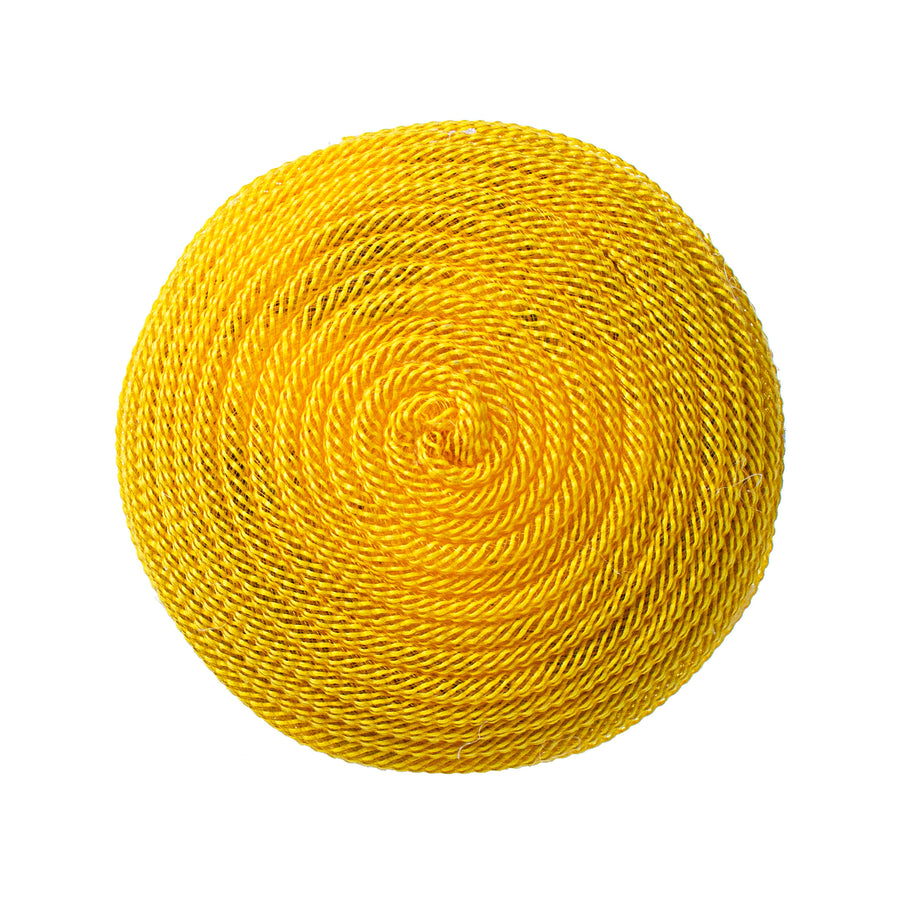 6.75" Jute Flex Tubing Flower Center: Yellow