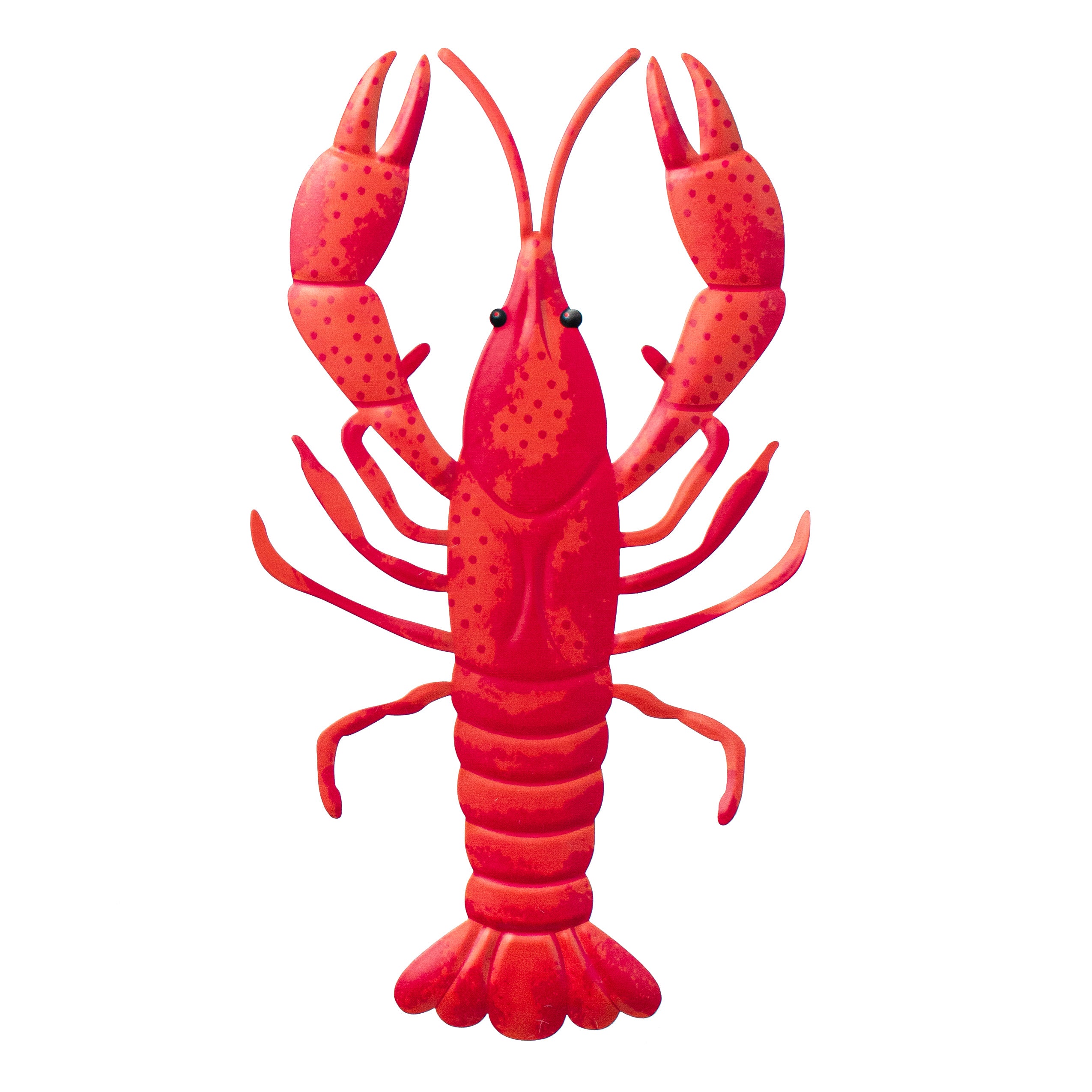 14" Metal Embossed Hanger: Crawfish
