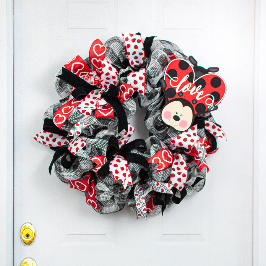 10" Waterproof Sign: Ladybug Love Heart