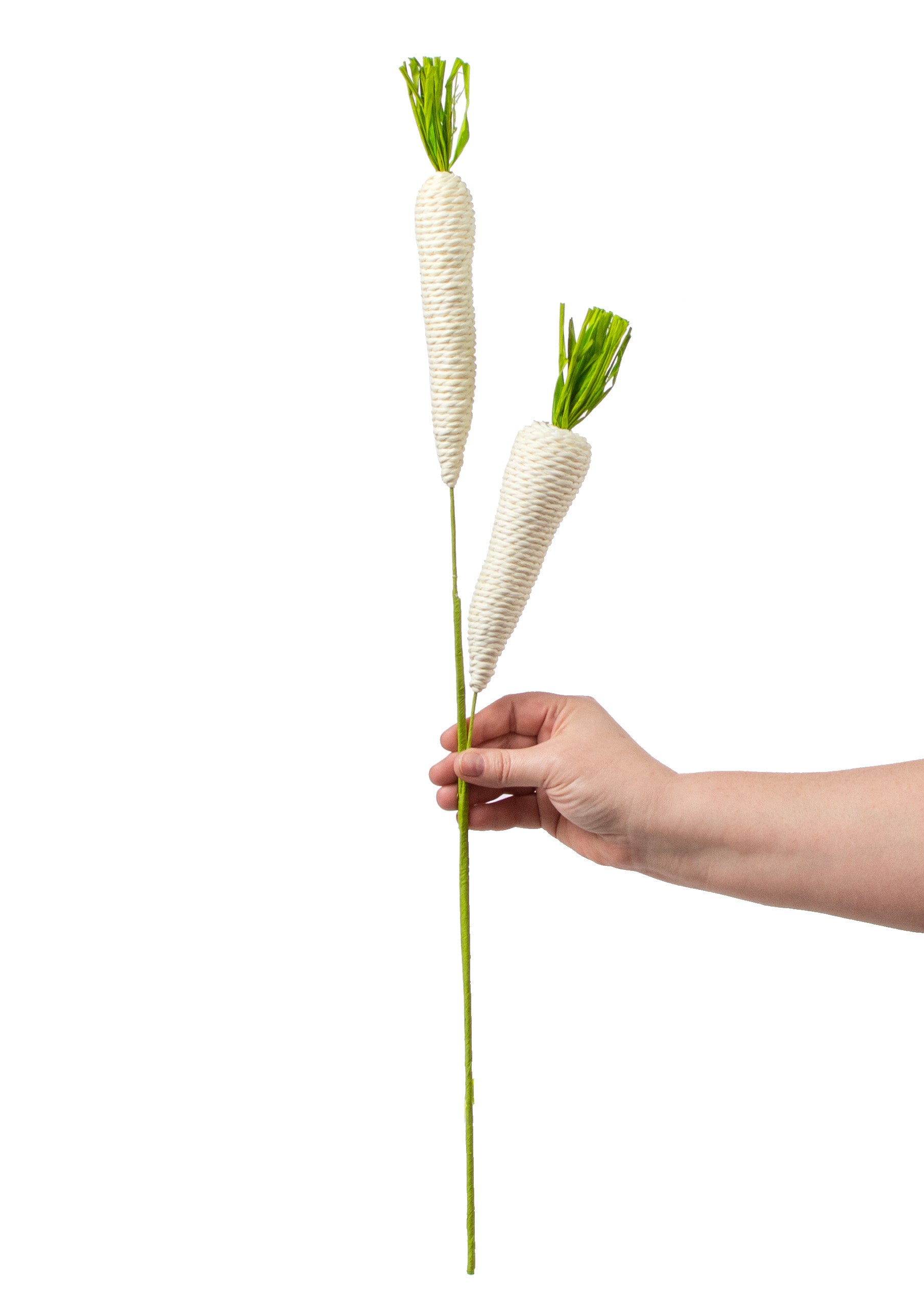 28" Twine Carrot Spray: Natural