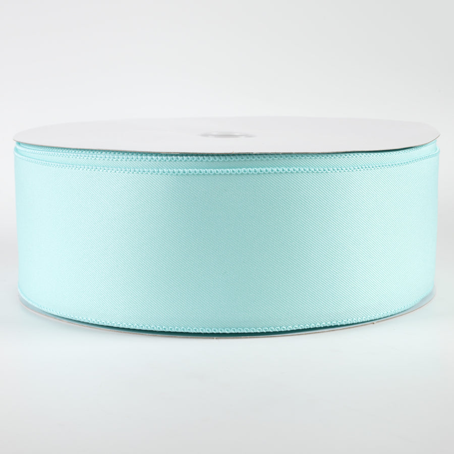2.5" Diagonal Weave Fabric Ribbon: Ice Blue (50 Yards)