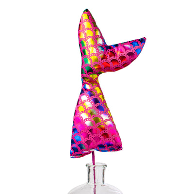 26" Mermaid Scales Tail Spray: Fuchsia Pink