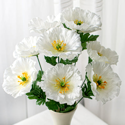 16" Poppy Bush: White