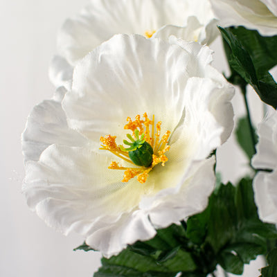 16" Poppy Bush: White