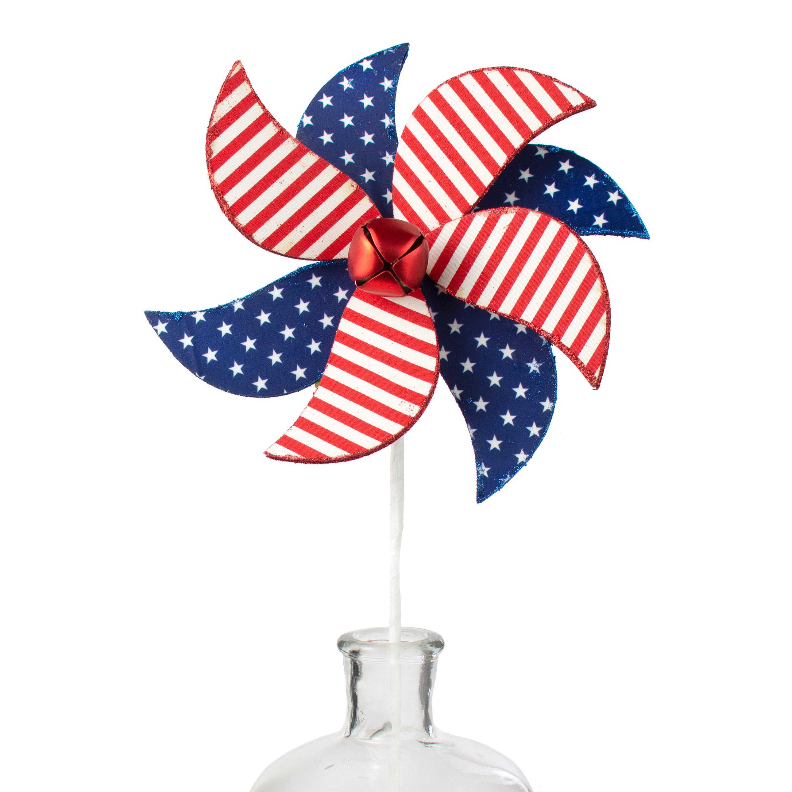 23" Red, White & Blue Pinwheel Spray