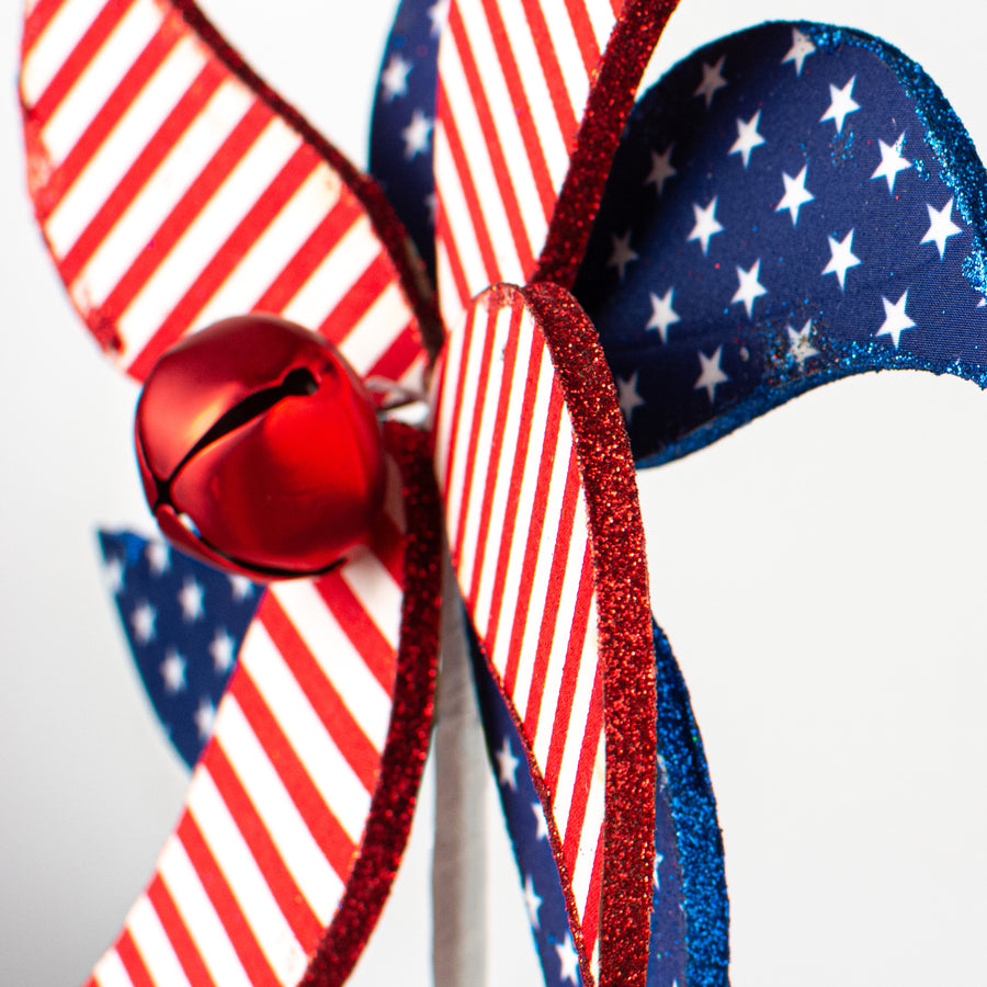 23" Red, White & Blue Pinwheel Spray