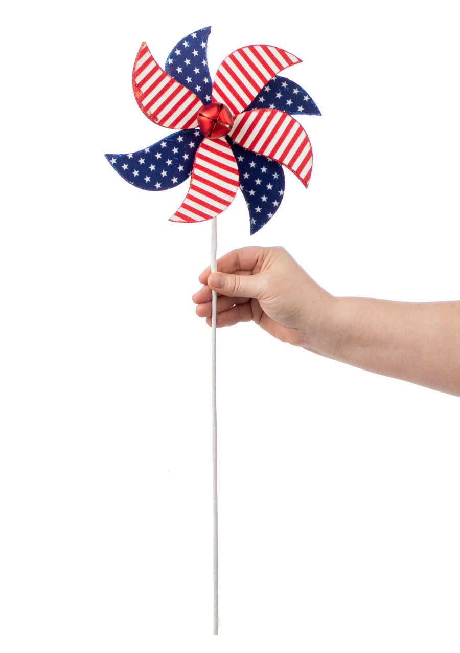 23" Red, White & Blue Pinwheel Spray