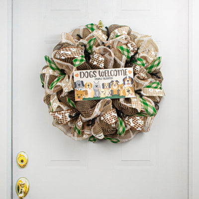 12" Waterproof Sign: Dogs Welcome