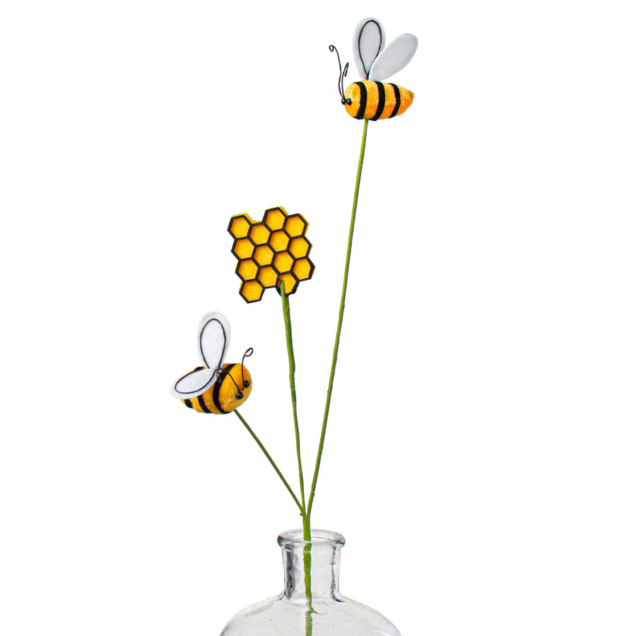 23" Bumble Bee & Honeycomb Pick