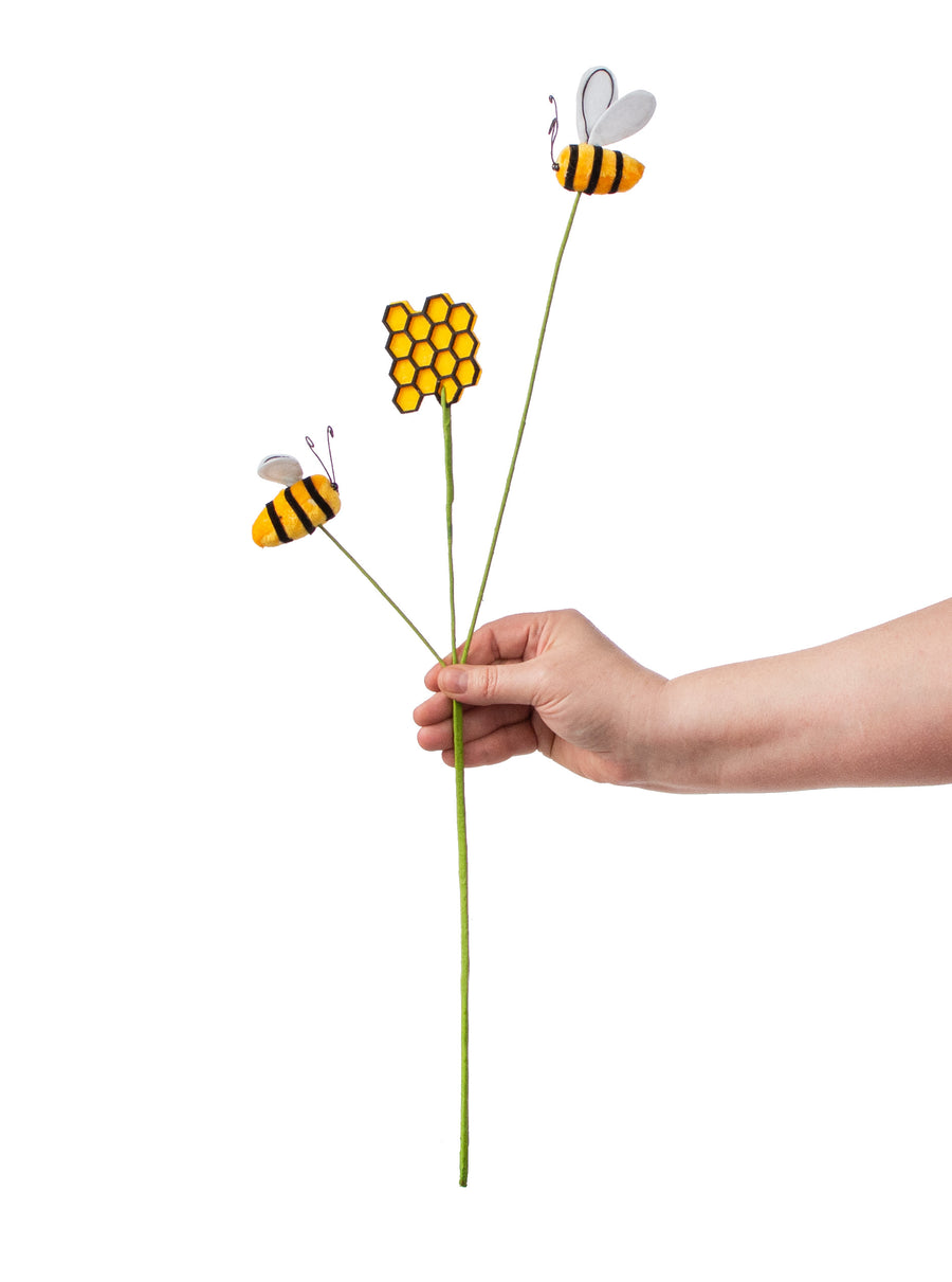 23" Bumble Bee & Honeycomb Pick