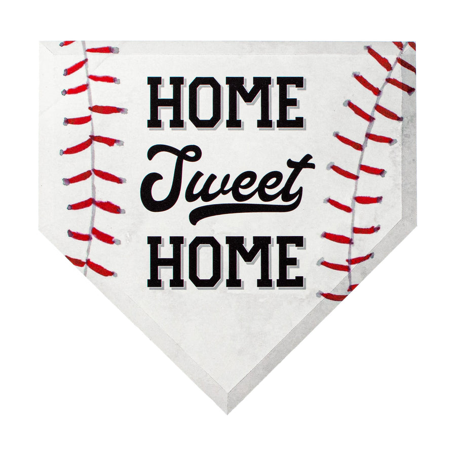 10" Waterproof Sign: Home Sweet Home Plate Baseball