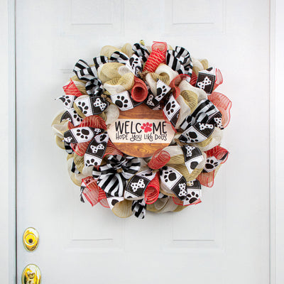 9.4" Round Waterproof Sign: Hope You Like Dogs