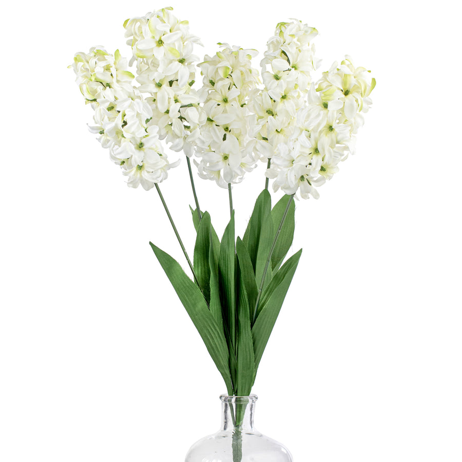 25" Hyacinth Bush: Cream